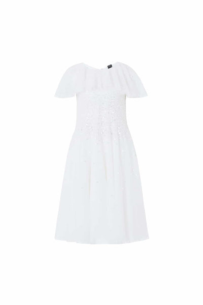 Sunrise Sequin Short Cape Kids Gown