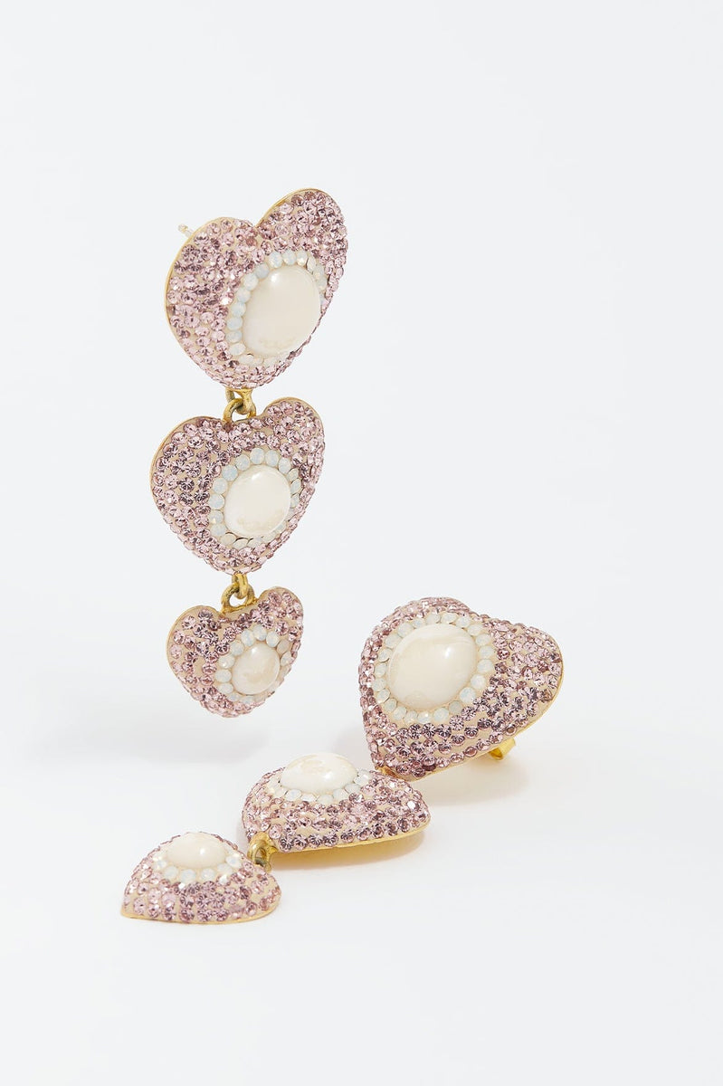Sweetheart Blossom Drop Earrings – Pink | Needle & Thread