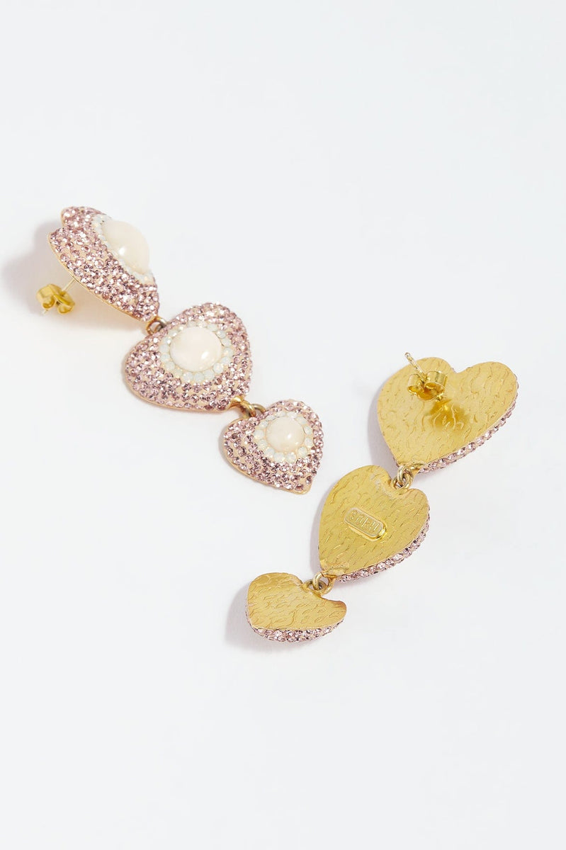 Sweetheart Blossom Drop Earrings – Pink | Needle & Thread