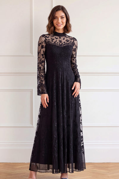Sylvia Rose Long Sleeve Ankle Gown