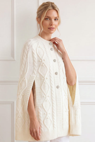 Sylvie Cable Jewelled Cape