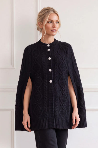 Sylvie Cable Jewelled Cape