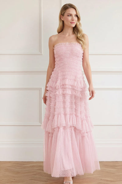 Valentine Ruffle Strapless Gown