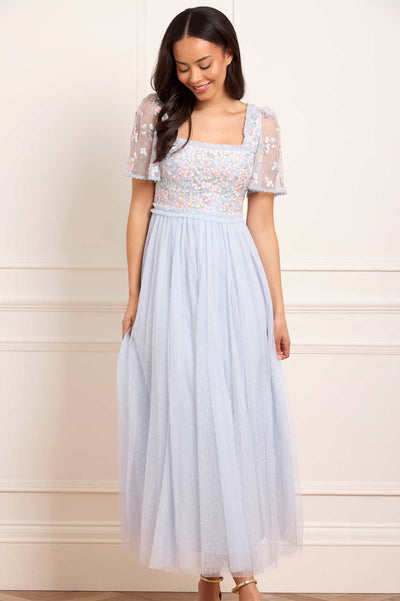 Versailles Ditsy Bodice Ankle Gown