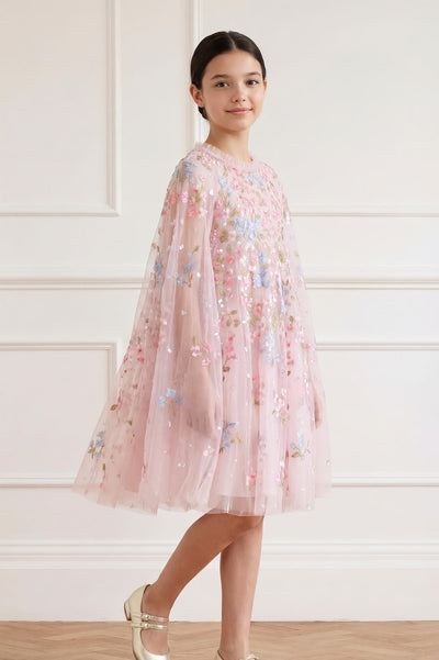 Versailles Ditsy Cape Kids Dress