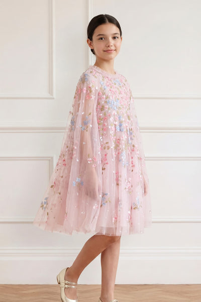Versailles Ditsy Cape Kids Dress