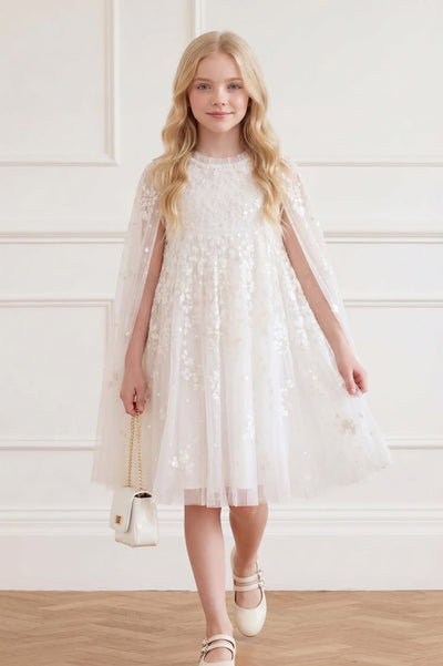 Versailles Ditsy Cape Kids Dress
