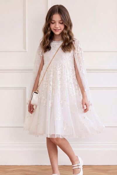 Versailles Ditsy Cape Kids Dress