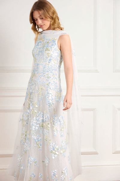 Wisteria Sequin Ankle Gown