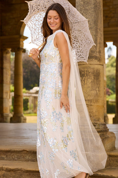 Wisteria Sequin Ankle Gown