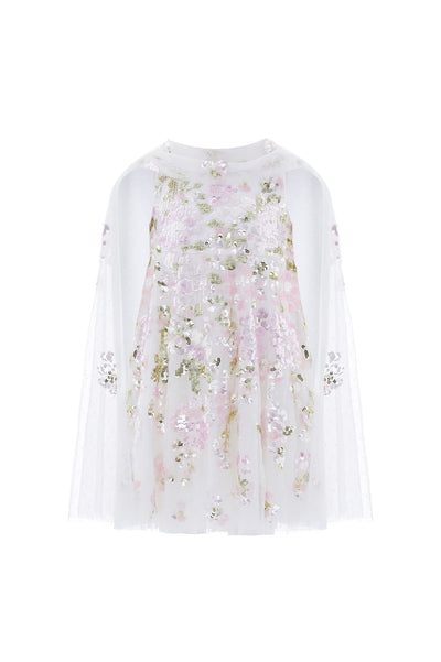 Wisteria Sequin Cape Kids Dress