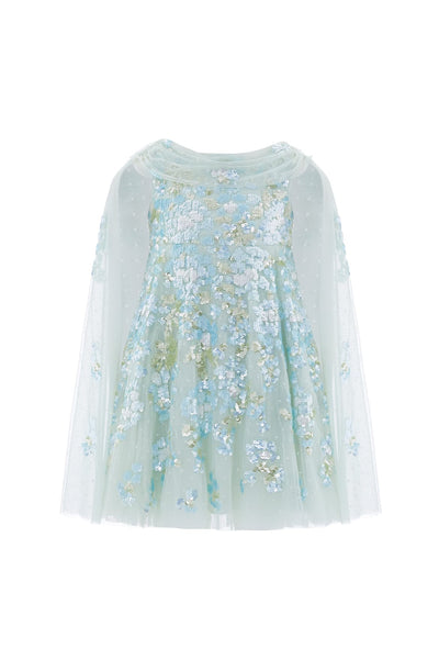 Wisteria Sequin Cape Kids Dress