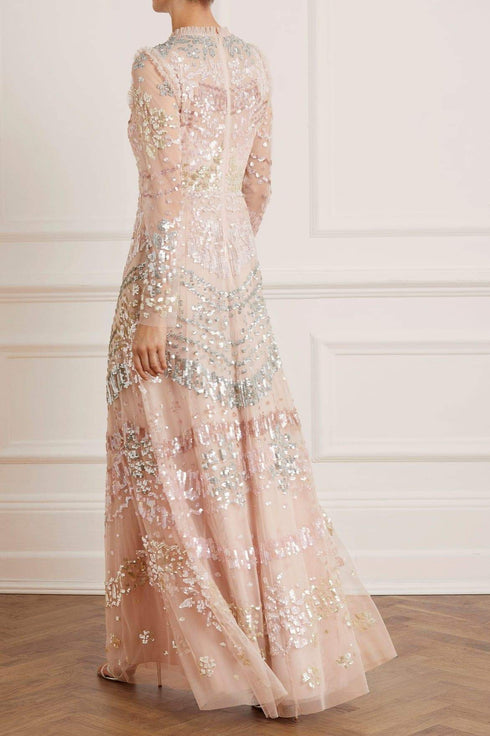 Angeline Sequin Gown - Pink