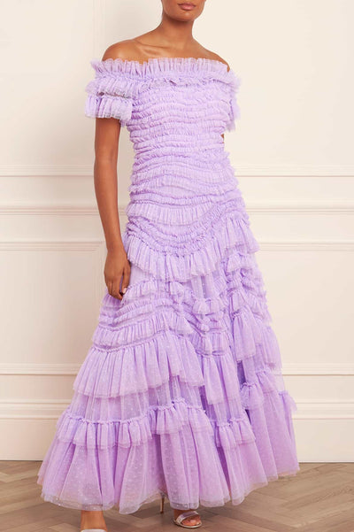 Wild Rose Off-Shoulder Gown