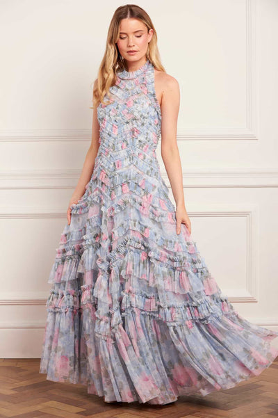 Camille's Garden Elia Halter-Neck Gown