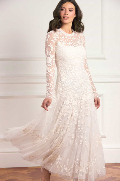 Rosa Round Neck Ankle Gown