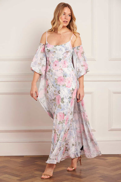 Camille's Garden Azeline Chiffon Off-Shoulder Cape