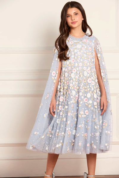 Ethereal Blooms Cape Kids Dress