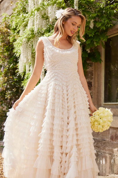 Hattie Scoop Neck Ankle Gown