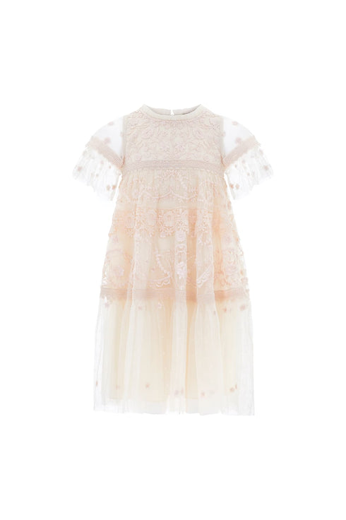 Midsummer Lace Kids Dress - Beige