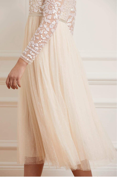 Tempest Bodice Ballerina Dress - Beige