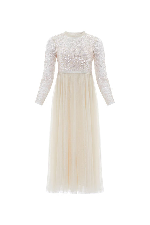 Tempest Bodice Ballerina Dress - Beige