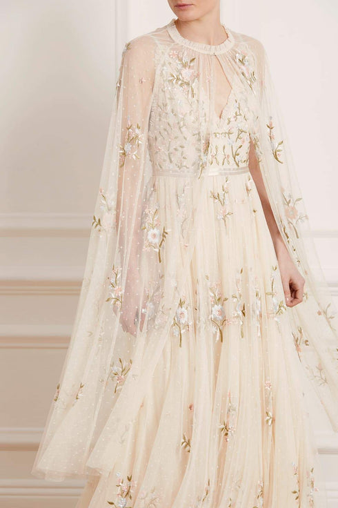 Petunia Midaxi Cape - Beige