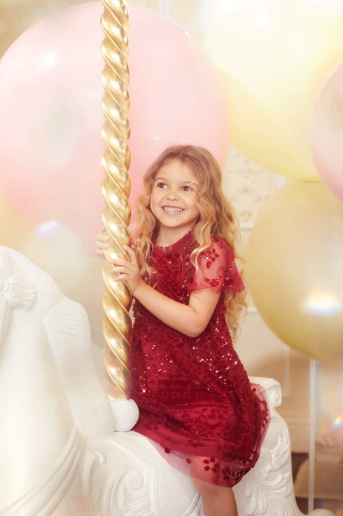Aurora Kids Dress - Red