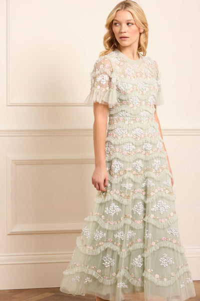 Daisy Wave Ankle Gown