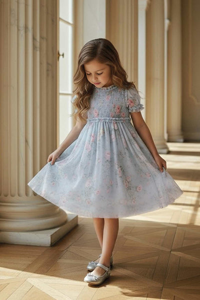 Pompadour Garden Giselle Chiffon Kids Dress
