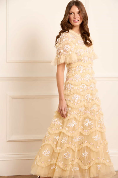 Daisy Wave Ankle Gown