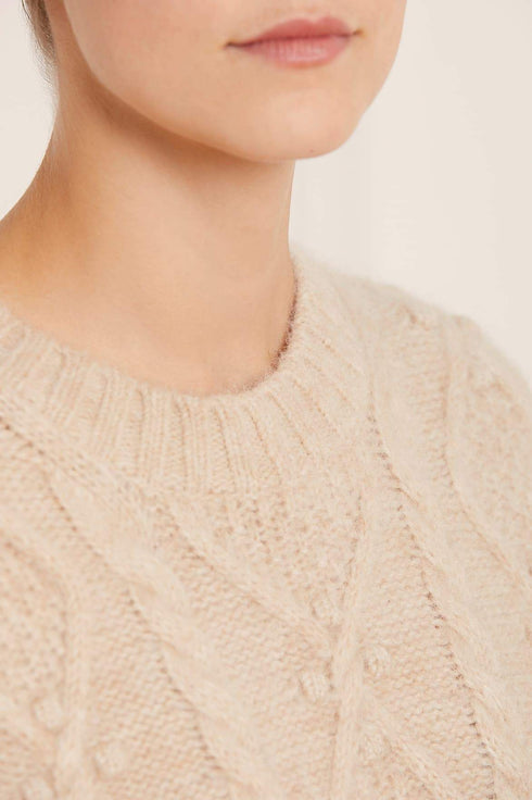 Sylvie Cable Longline Jumper - Brown